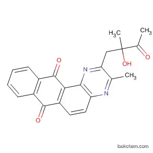 Molecular Structure of 89986-92-5 (Naphtho[2,3-f]quinoxaline-7,12-dione,
2-(2-hydroxy-2-methyl-3-oxobutyl)-3-methyl-)