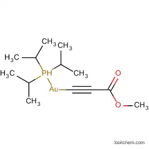 Molecular Structure of 89989-51-5 (Gold, (3-methoxy-3-oxo-1-propynyl)[tris(1-methylethyl)phosphine]-)