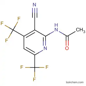 Molecular Structure of 89990-40-9 (Acetamide, N-[3-cyano-4,6-bis(trifluoromethyl)-2-pyridinyl]-)
