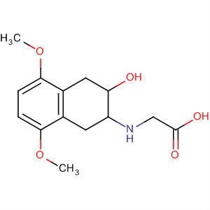 Molecular Structure of 89991-00-4 (Glycine,
N-(1,2,3,4-tetrahydro-3-hydroxy-5,8-dimethoxy-2-naphthalenyl)-, trans-)