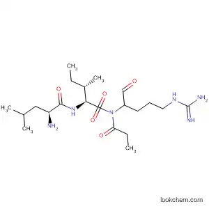 Molecular Structure of 90038-36-1 (L-Isoleucinamide,
N-(1-oxopropyl)-L-leucyl-N-[4-[(aminoiminomethyl)amino]-1-formylbutyl]-
, (S)-)