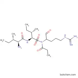 Molecular Structure of 90038-39-4 (L-Isoleucinamide,
N-(1-oxopropyl)-L-isoleucyl-N-[4-[(aminoiminomethyl)amino]-1-formylbut
yl]-, (S)-)