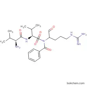Molecular Structure of 90038-45-2 (L-Valinamide,
N-benzoyl-L-valyl-N-[4-[(aminoiminomethyl)amino]-1-formylbutyl]-, (S)-)
