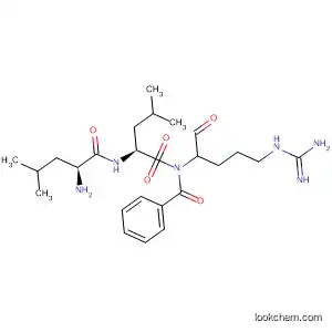 Molecular Structure of 90038-48-5 (L-Leucinamide,
N-benzoyl-L-leucyl-N-[4-[(aminoiminomethyl)amino]-1-formylbutyl]-, (S)-)
