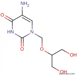 Molecular Structure of 90056-97-6 (2,4(1H,3H)-Pyrimidinedione,
5-amino-1-[[2-hydroxy-1-(hydroxymethyl)ethoxy]methyl]-)