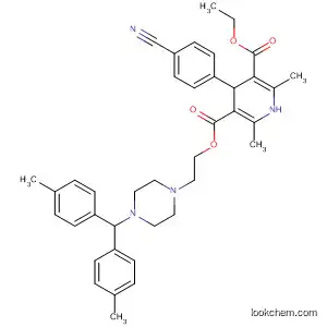 3,5-Pyridinedicarboxylic acid,
4-(4-cyanophenyl)-1,4-dihydro-2,6-dimethyl-,
2-[4-[bis(4-methylphenyl)methyl]-1-piperazinyl]ethyl ethyl ester