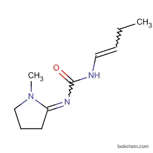 Molecular Structure of 90120-33-5 (Urea, 1-butenyl(1-methyl-2-pyrrolidinylidene)-)