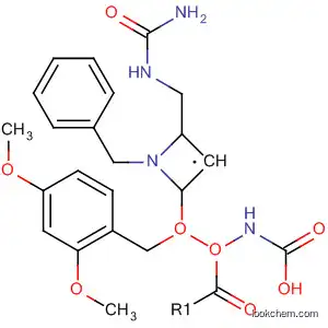 Carbamic acid,
[2-[[(aminocarbonyl)amino]methyl]-1-[(2,4-dimethoxyphenyl)methyl]-4-ox
o-3-azetidinyl]-, phenylmethyl ester, cis-