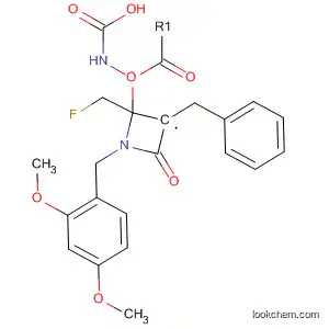 Molecular Structure of 90121-65-6 (Carbamic acid,
[1-[(2,4-dimethoxyphenyl)methyl]-2-(fluoromethyl)-4-oxo-3-azetidinyl]-,
phenylmethyl ester, cis-)