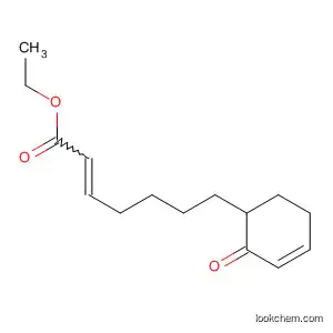 Molecular Structure of 90122-57-9 (2-Heptenoic acid, 7-(2-oxo-3-cyclohexen-1-yl)-, ethyl ester)