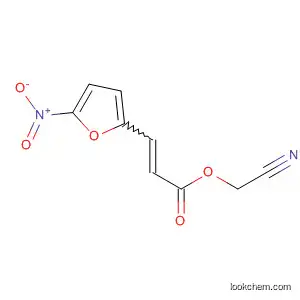 Molecular Structure of 90147-24-3 (2-Propenoic acid, 3-(5-nitro-2-furanyl)-, cyanomethyl ester)