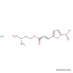 Molecular Structure of 90147-29-8 (2-Propenoic acid, 3-(5-nitro-2-furanyl)-, 2-(dimethylamino)ethyl ester,
monohydrochloride)