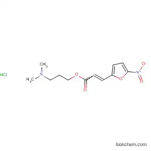 Molecular Structure of 90147-30-1 (2-Propenoic acid, 3-(5-nitro-2-furanyl)-, 3-(dimethylamino)propyl ester,
monohydrochloride)