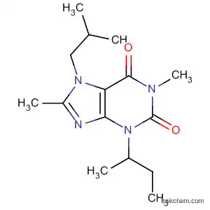 Molecular Structure of 90162-63-3 (1H-Purine-2,6-dione,
3,7-dihydro-1,8-dimethyl-3-(1-methylpropyl)-7-(2-methylpropyl)-)