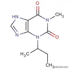 Molecular Structure of 90162-65-5 (1H-Purine-2,6-dione, 3,7-dihydro-1-methyl-3-(1-methylpropyl)-)