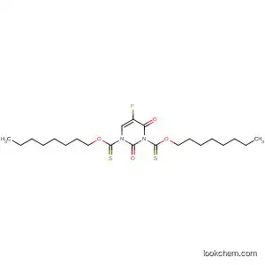 Molecular Structure of 90162-87-1 (1,3(2H,4H)-Pyrimidinedicarbothioic acid, 5-fluoro-2,4-dioxo-,
S,S-dioctyl ester)