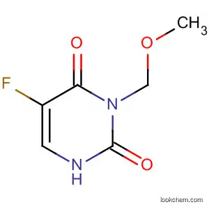Molecular Structure of 90162-95-1 (2,4(1H,3H)-Pyrimidinedione, 5-fluoro-3-(methoxymethyl)-)