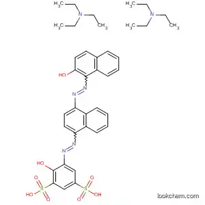 Molecular Structure of 90163-54-5 (1,3-Benzenedisulfonic acid,
4-hydroxy-5-[[4-[(2-hydroxy-1-naphthalenyl)azo]-1-naphthalenyl]azo]-,
compd. with N,N-diethylethanamine (1:2))