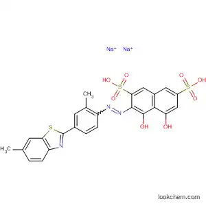 Molecular Structure of 90163-72-7 (2,7-Naphthalenedisulfonic acid,
4,5-dihydroxy-3-[[2-methyl-4-(6-methyl-2-benzothiazolyl)phenyl]azo]-,
disodium salt)