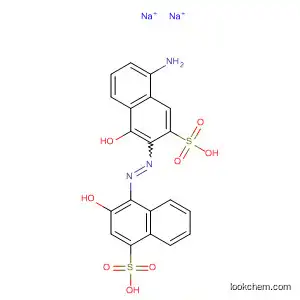 Molecular Structure of 90163-73-8 (1-Naphthalenesulfonic acid,
4-[(5-amino-1-hydroxy-3-sulfo-2-naphthalenyl)azo]-3-hydroxy-, disodium
salt)