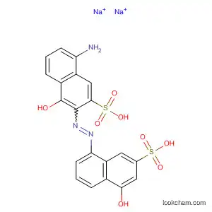 Molecular Structure of 90163-77-2 (2-Naphthalenesulfonic acid,
8-amino-4-hydroxy-3-[(5-hydroxy-7-sulfo-1-naphthalenyl)azo]-, disodium
salt)