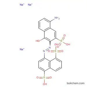 Molecular Structure of 90163-79-4 (1,5-Naphthalenedisulfonic acid,
4-[(5-amino-1-hydroxy-3-sulfo-2-naphthalenyl)azo]-, trisodium salt)