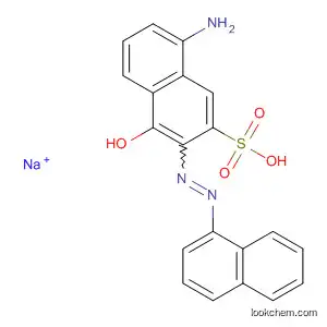 Molecular Structure of 90163-84-1 (2-Naphthalenesulfonic acid, 8-amino-4-hydroxy-3-(1-naphthalenylazo)-,
monosodium salt)