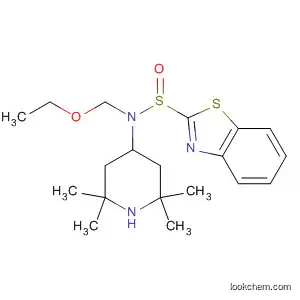 Molecular Structure of 90182-54-0 (2-Benzothiazolesulfenamide,
N-(ethoxymethyl)-N-(2,2,6,6-tetramethyl-4-piperidinyl)-)