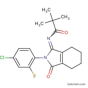 Molecular Structure of 90897-96-4 (Propanamide,
N-[2-(4-chloro-2-fluorophenyl)-2,3,4,5,6,7-hexahydro-3-oxo-1H-isoindol
-1-ylidene]-2,2-dimethyl-)