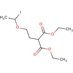 Molecular Structure of 105282-84-6 (Propanedioic acid, [2-(1-iodoethoxy)ethyl]-, diethyl ester)