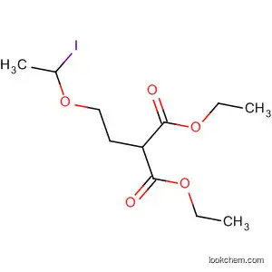 Molecular Structure of 105282-84-6 (Propanedioic acid, [2-(1-iodoethoxy)ethyl]-, diethyl ester)