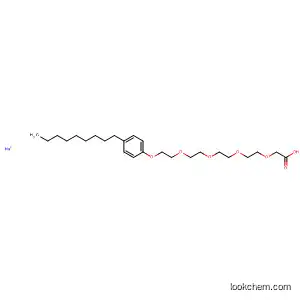 Molecular Structure of 106894-59-1 (3,6,9,12-Tetraoxatetradecanoic acid, 14-(4-nonylphenoxy)-, sodium
salt)