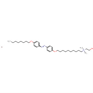 Molecular Structure of 107004-39-7 (1-Decanaminium,
N-(2-hydroxyethyl)-N,N-dimethyl-10-[4-[[4-(octyloxy)phenyl]azo]phenoxy]
-, bromide)