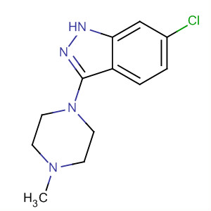 Molecular Structure of 107823-90-5 (1H-Indazole, 6-chloro-3-(4-methyl-1-piperazinyl)-)