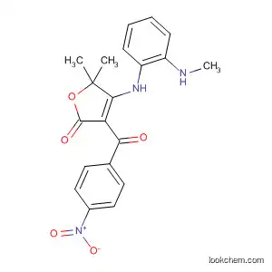 Molecular Structure of 107835-78-9 (2(5H)-Furanone,
5,5-dimethyl-4-[[2-(methylamino)phenyl]amino]-3-(4-nitrobenzoyl)-)