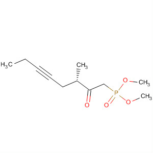 Molecular Structure of 110455-19-1 (Phosphonic acid, (3-methyl-2-oxo-5-octynyl)-, dimethyl ester, (S)-)