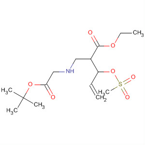 Molecular Structure of 111509-88-7 (4-Pentenoic acid,
2-[[[(1,1-dimethylethoxy)carbonyl]methylamino]methyl]-3-[(methylsulfonyl
)oxy]-, ethyl ester)