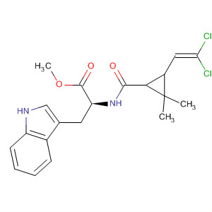 Molecular Structure of 111544-71-9 (L-Tryptophan,
N-[[3-(2,2-dichloroethenyl)-2,2-dimethylcyclopropyl]carbonyl]-, methyl
ester)