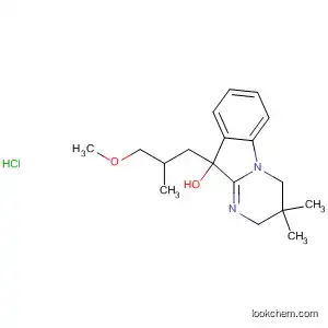 Molecular Structure of 112889-87-9 (Pyrimido[1,2-a]indol-10-ol,
2,3,4,10-tetrahydro-10-(3-methoxy-2-methylpropyl)-3,3-dimethyl-,
monohydrochloride)