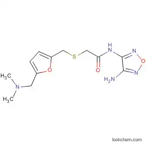 Molecular Structure of 113851-20-0 (Acetamide,
N-(4-amino-1,2,5-oxadiazol-3-yl)-2-[[[5-[(dimethylamino)methyl]-2-furan
yl]methyl]thio]-)