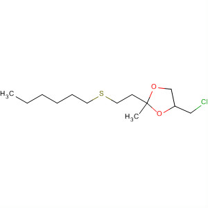 Molecular Structure of 114088-47-0 (1,3-Dioxolane, 4-(chloromethyl)-2-[2-(hexylthio)ethyl]-2-methyl-)