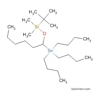 Molecular Structure of 114551-33-6 (Silane, (1,1-dimethylethyl)dimethyl[[1-(tributylstannyl)hexyl]oxy]-)