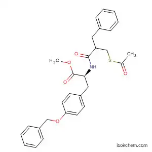 Molecular Structure of 115369-99-8 (L-Tyrosine,
N-[2-[(acetylthio)methyl]-1-oxo-3-phenylpropyl]-O-(phenylmethyl)-,
methyl ester, (R)-)