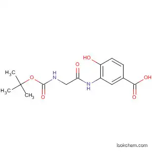 Molecular Structure of 117333-75-2 (Benzoic acid,
3-[[[[(1,1-dimethylethoxy)carbonyl]amino]acetyl]amino]-4-hydroxy-)