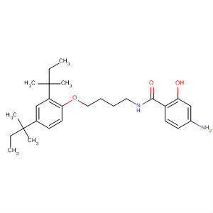 Molecular Structure of 120902-71-8 (Benzamide,
4-amino-N-[4-[2,4-bis(1,1-dimethylpropyl)phenoxy]butyl]-2-hydroxy-)