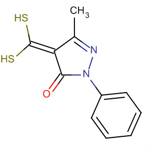 Molecular Structure of 121650-66-6 (3H-Pyrazol-3-one,
4-(dimercaptomethylene)-2,4-dihydro-5-methyl-2-phenyl-)