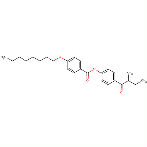 Molecular Structure of 123020-51-9 (Benzoic acid, 4-(octyloxy)-, 4-(2-methyl-1-oxobutyl)phenyl ester)