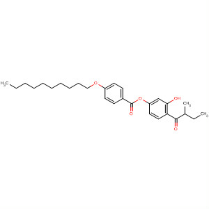 Molecular Structure of 123020-59-7 (Benzoic acid, 4-(decyloxy)-, 3-hydroxy-4-(2-methyl-1-oxobutyl)phenyl
ester)