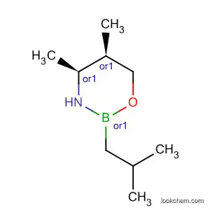 Molecular Structure of 123117-30-6 (2H-1,3,2-Oxazaborine, tetrahydro-4,5-dimethyl-2-(2-methylpropyl)-, cis-)