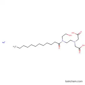 Molecular Structure of 124635-93-4 (Glycine,
N-(carboxymethyl)-N-[2-[(2-hydroxyethyl)(1-oxododecyl)amino]ethyl]-,
sodium salt)